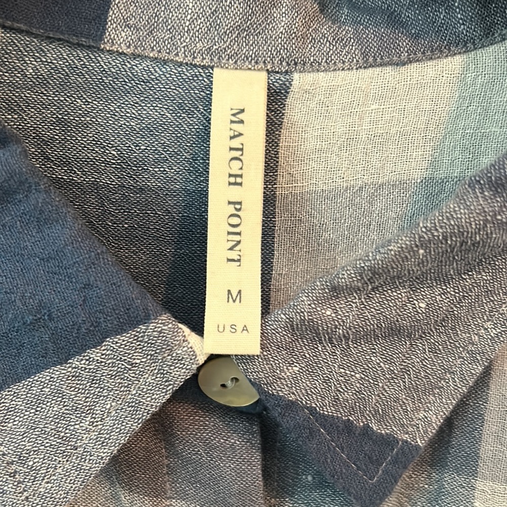 Match Point Linen Blend Top View 2